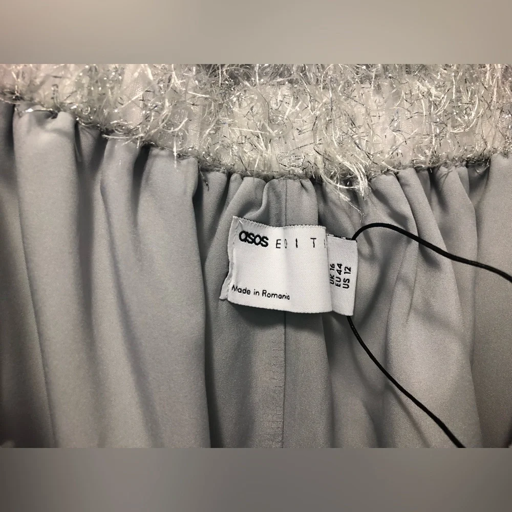 NWT ASOS silver tinsel cami dress - Picture 4 of 7